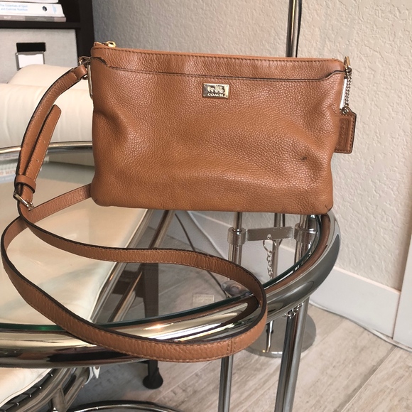 Coach Tan Crossbody Purse - Picture 1 of 8